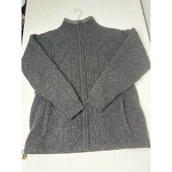 Vintage Carraig Donn Ireland Mens Pure New Wool Cable Knit Lined Cardigan Sz - Picture 7 of 12